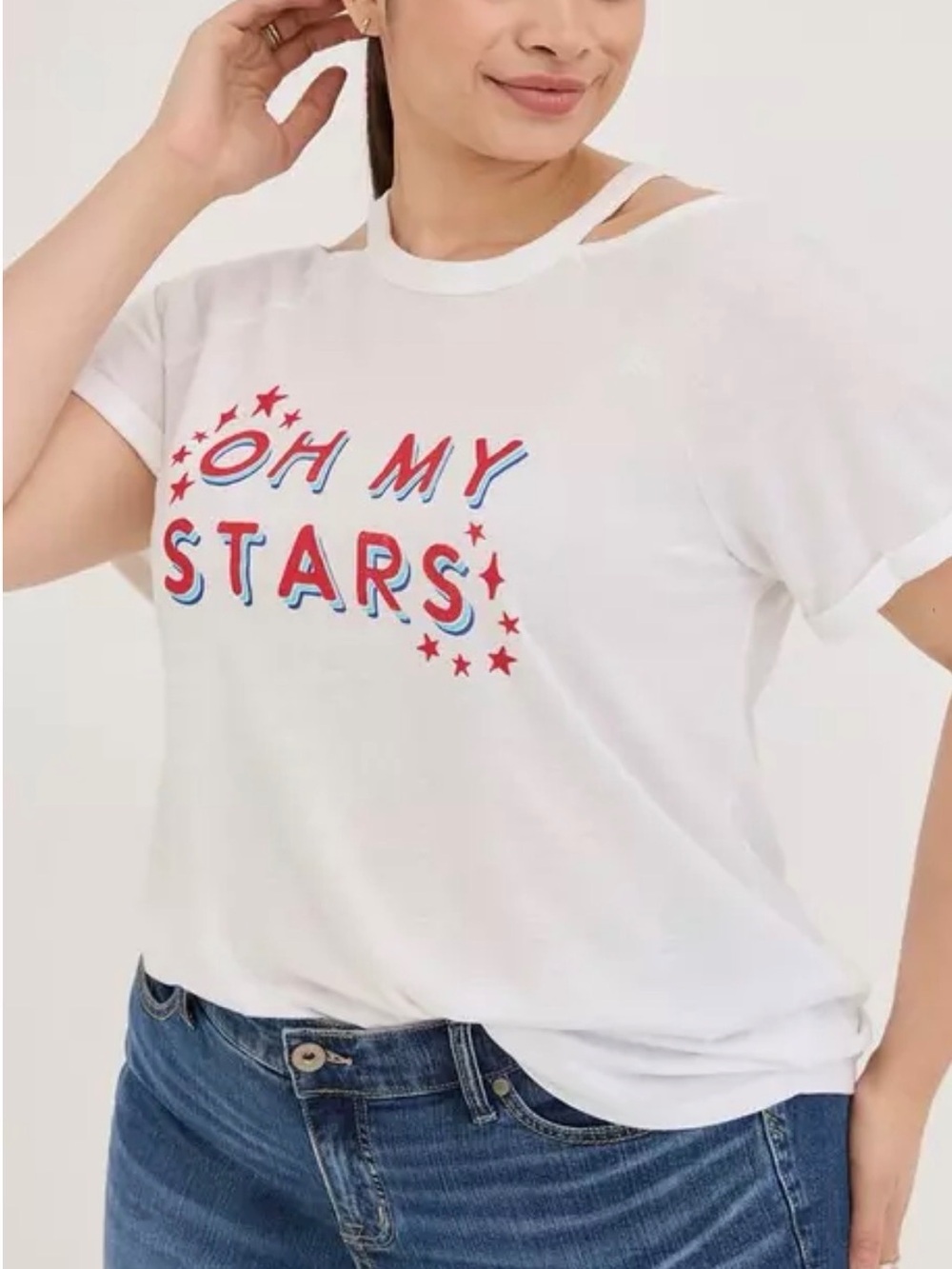 NWOT TORRID White "Oh My Stars" Graphic Tee